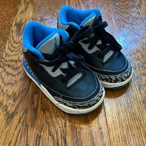 Jordan 3 Retro Sneakers 4C Black/Sport Blue/Wolf Grey